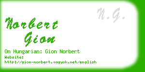 norbert gion business card